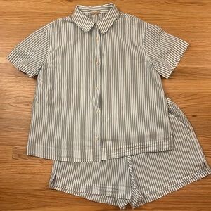 Sz M Eberjey Organic Cotton PJ Set